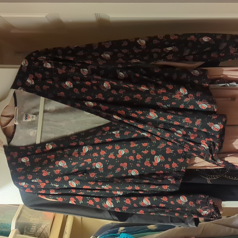 Grateful Dead wrap blouse